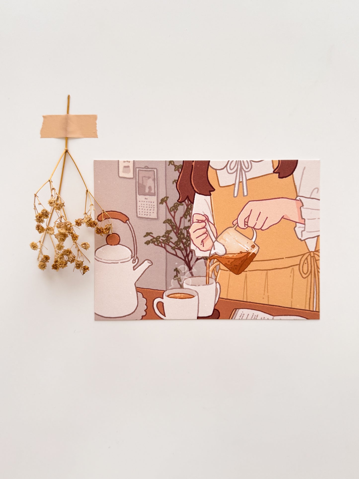 A Cup of Tea for Two Postcard Style Art Print ⋮ Purinnari