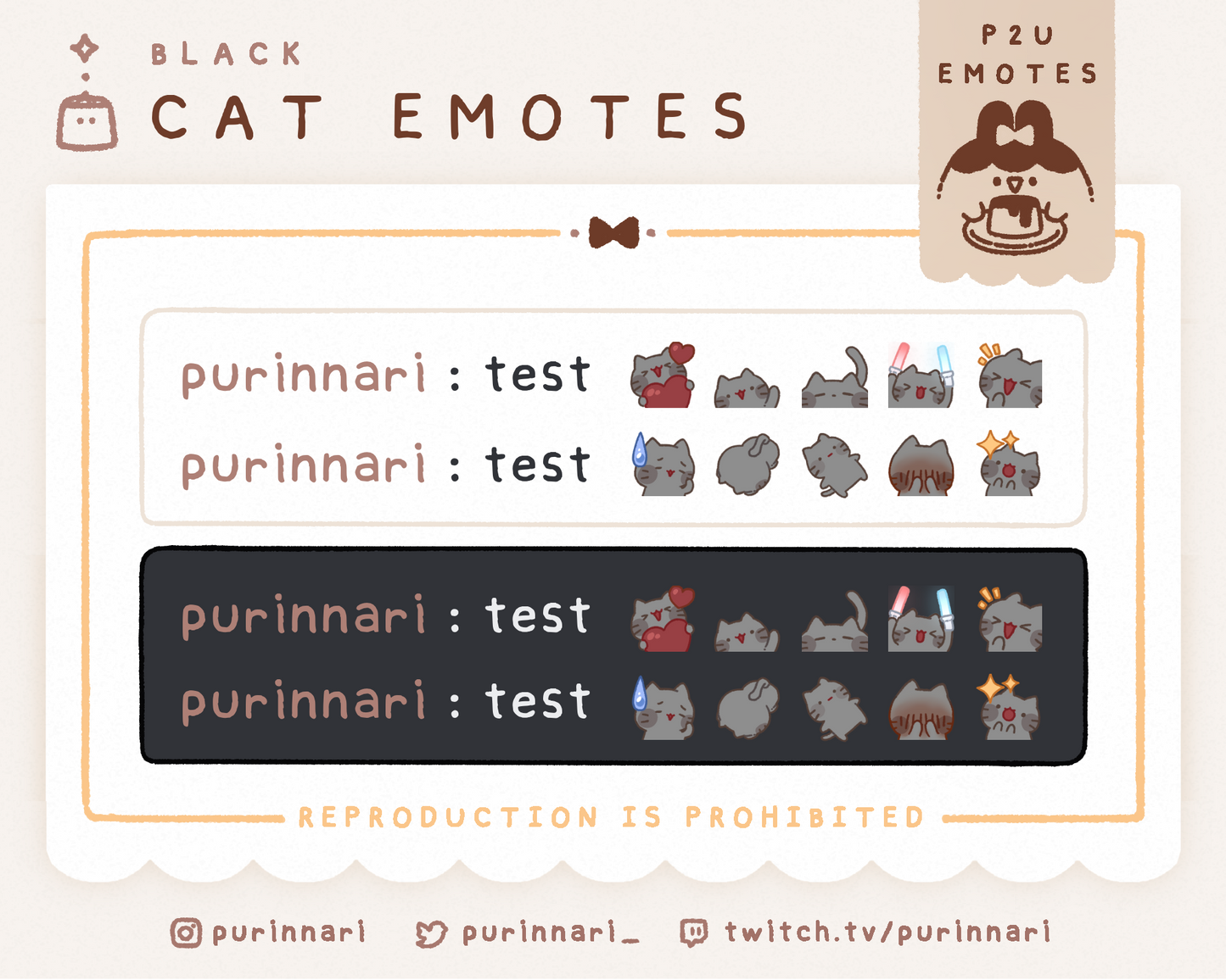 [ P2U ] Cat Emotes Bundle of 10 | Discord/Twitch/Youtube