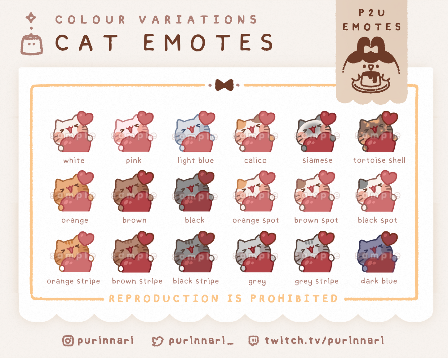 [ P2U ] Cat Emotes Bundle of 10 | Discord/Twitch/Youtube