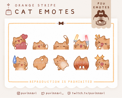 [ P2U ] Cat Emotes Bundle of 10 | Discord/Twitch/Youtube