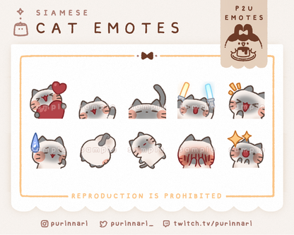 [ P2U ] Cat Emotes Bundle of 10 | Discord/Twitch/Youtube