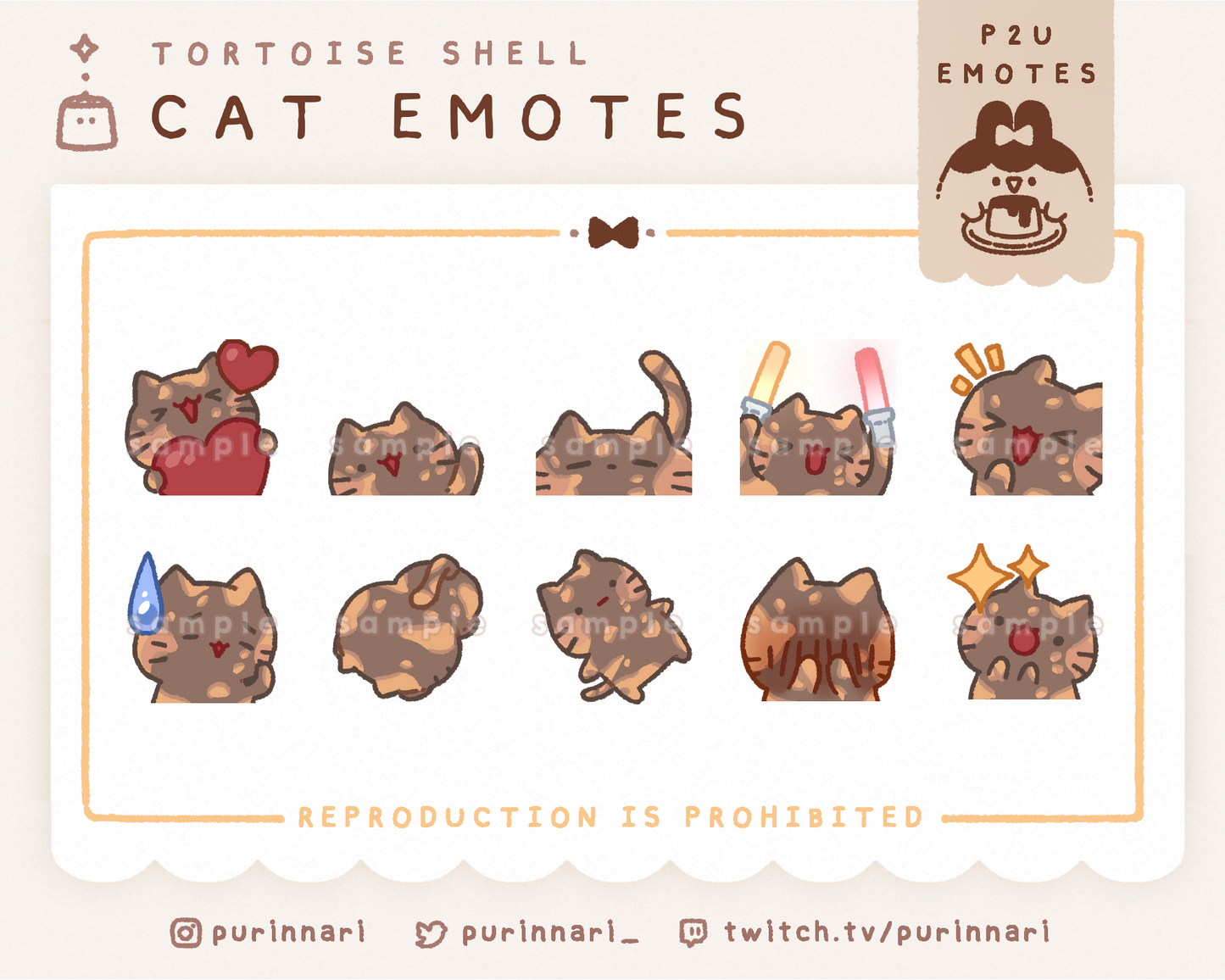 [ P2U ] Cat Emotes Bundle of 10 | Discord/Twitch/Youtube