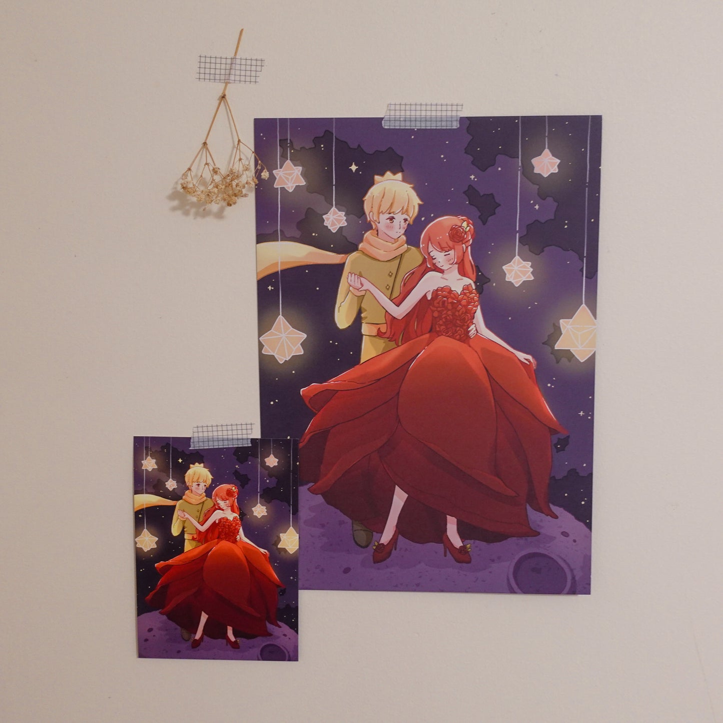 The Little Prince and Rose Print Poster size (A4)