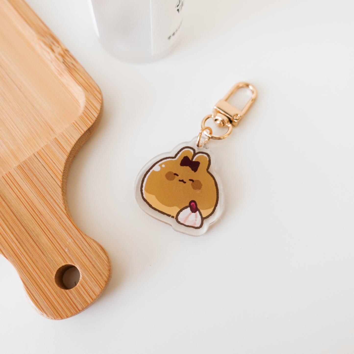 Matcha and Red Bean Bread Keychain ⋮ Bunny Bakery