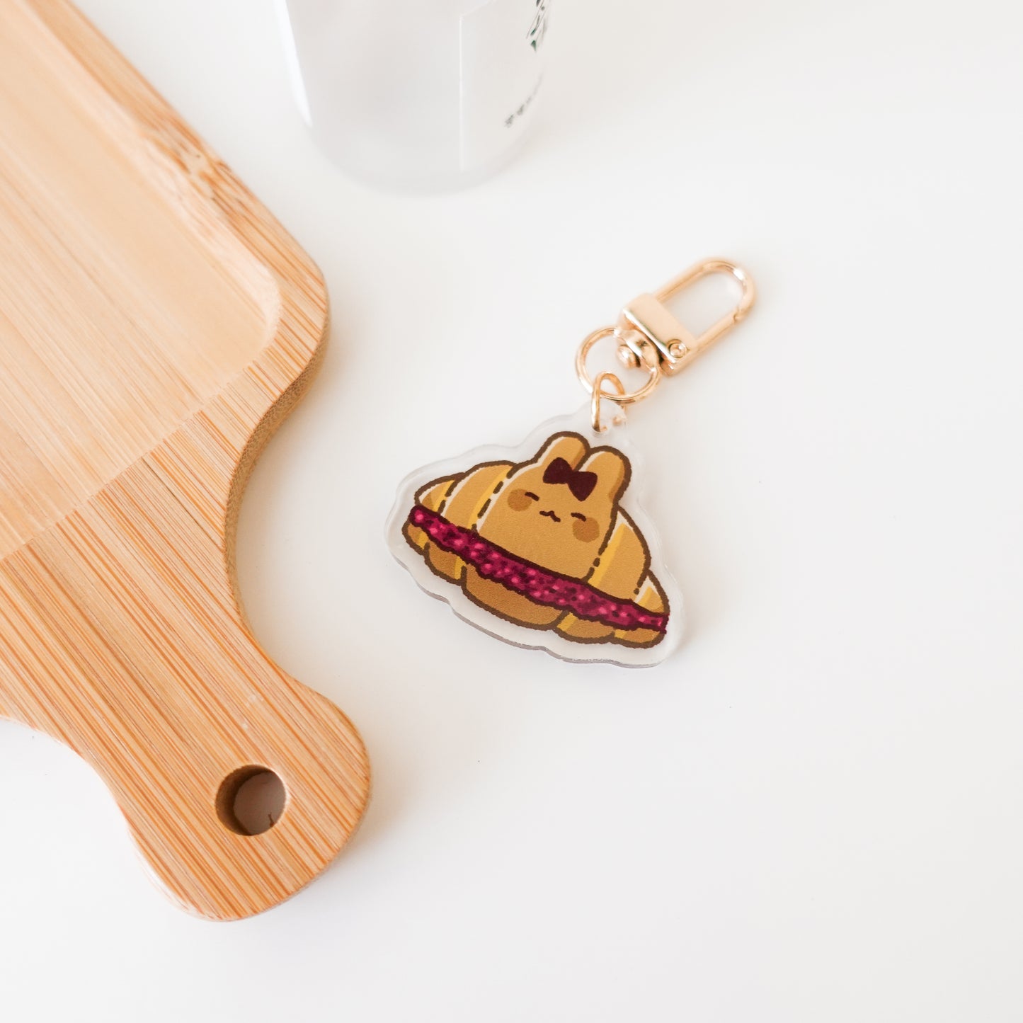 Matcha and Red Bean Bread Keychain ⋮ Bunny Bakery