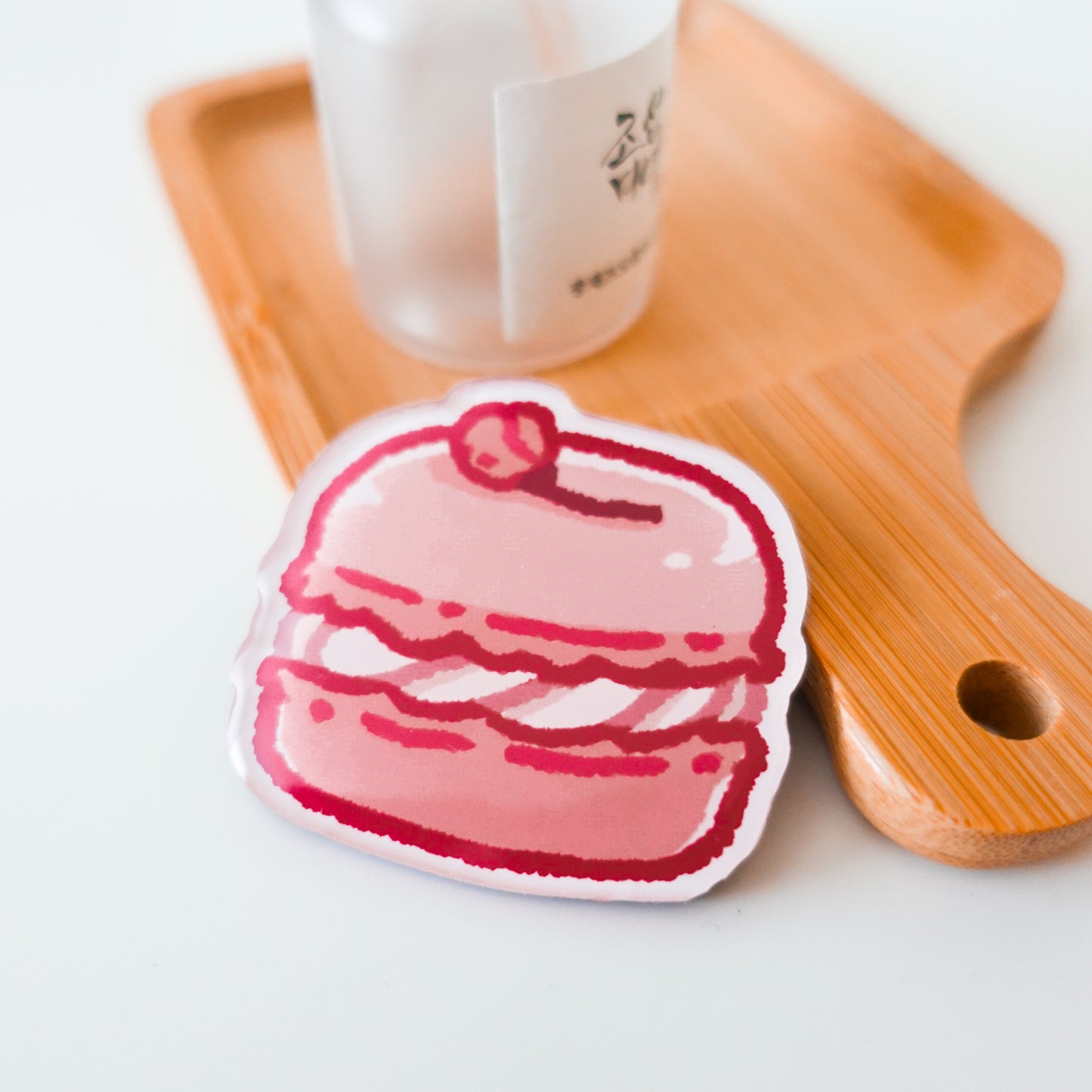 Macaron Acrylic Magnet ⋮ Spring Sakura Desserts