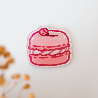 Macaron Acrylic Magnet ⋮ Spring Sakura Desserts