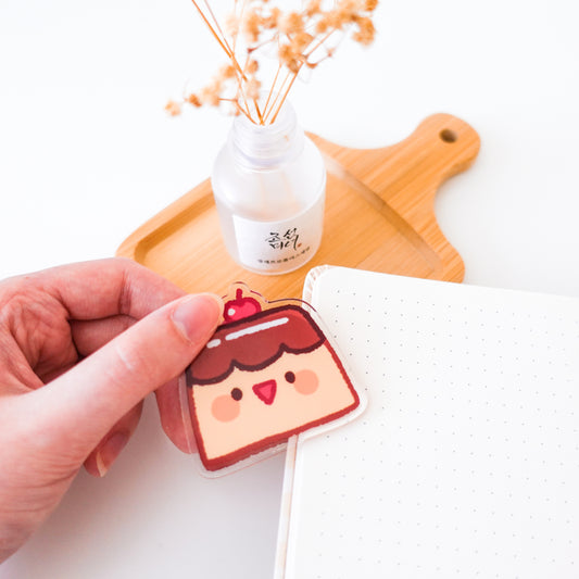 Purin Acrylic Binder Clip ⋮ Cute Pudding Flan