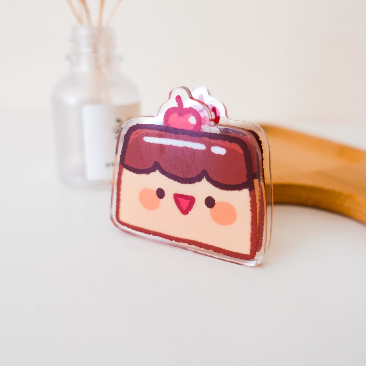 Purin Acrylic Binder Clip ⋮ Cute Pudding Flan