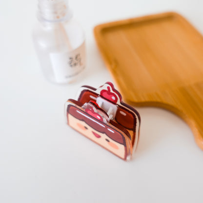 Purin Acrylic Binder Clip ⋮ Cute Pudding Flan