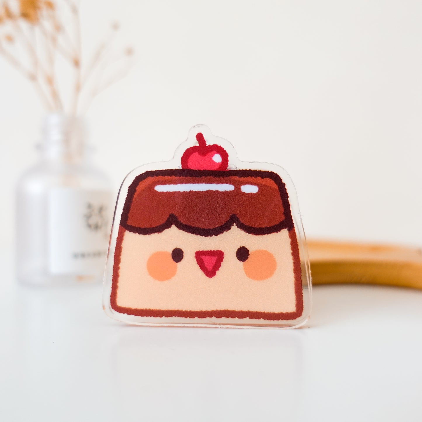 Purin Acrylic Binder Clip ⋮ Cute Pudding Flan