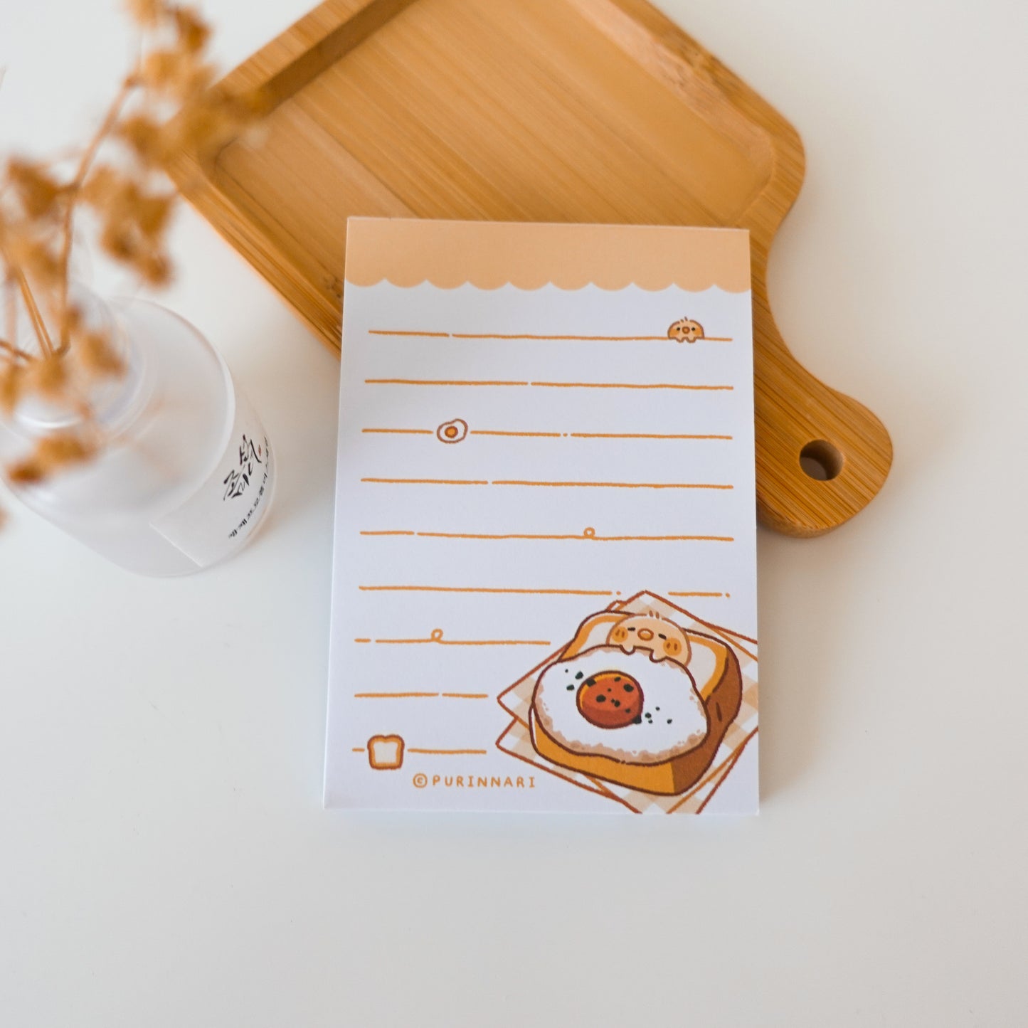 Hiyopipan Sticky Note and Memo Pad ⋮ Chick and Bread