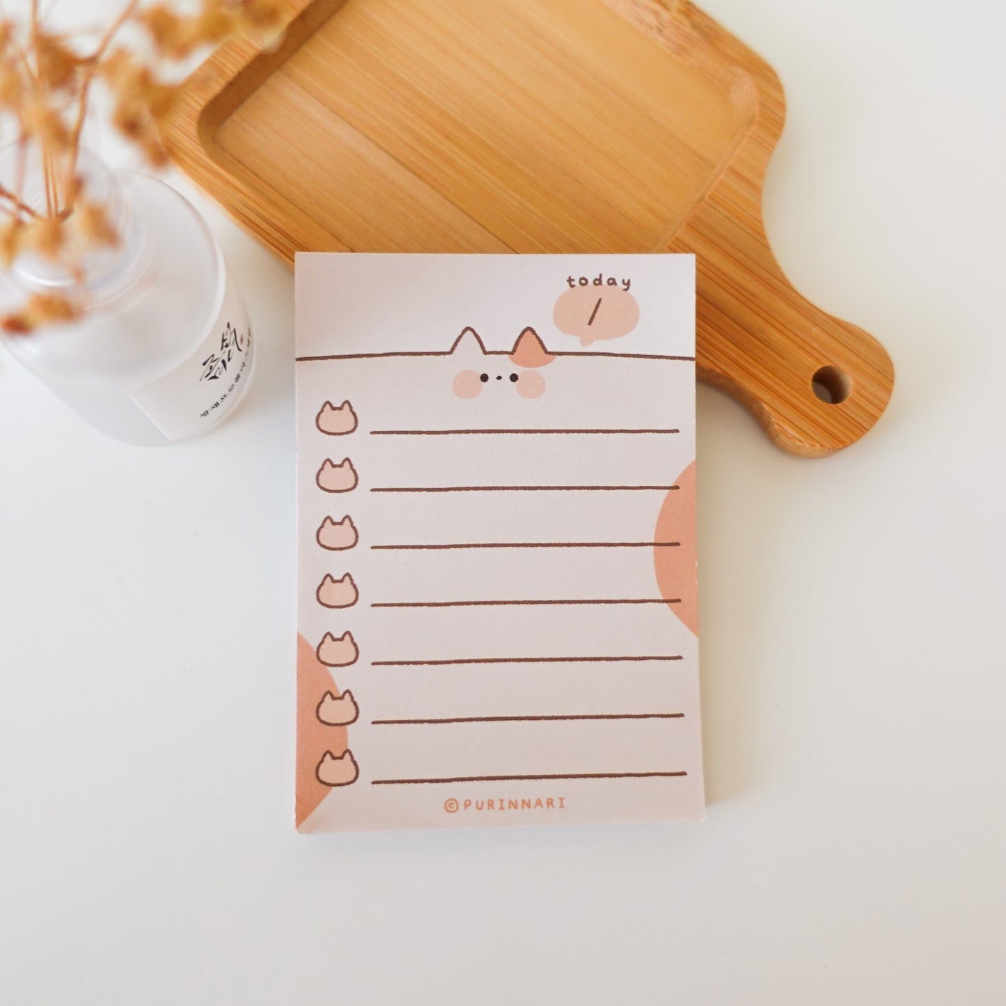 Cute Animal To-do List Memo Pad ⋮ Cat / Bunny / Frog / Chick / Bear