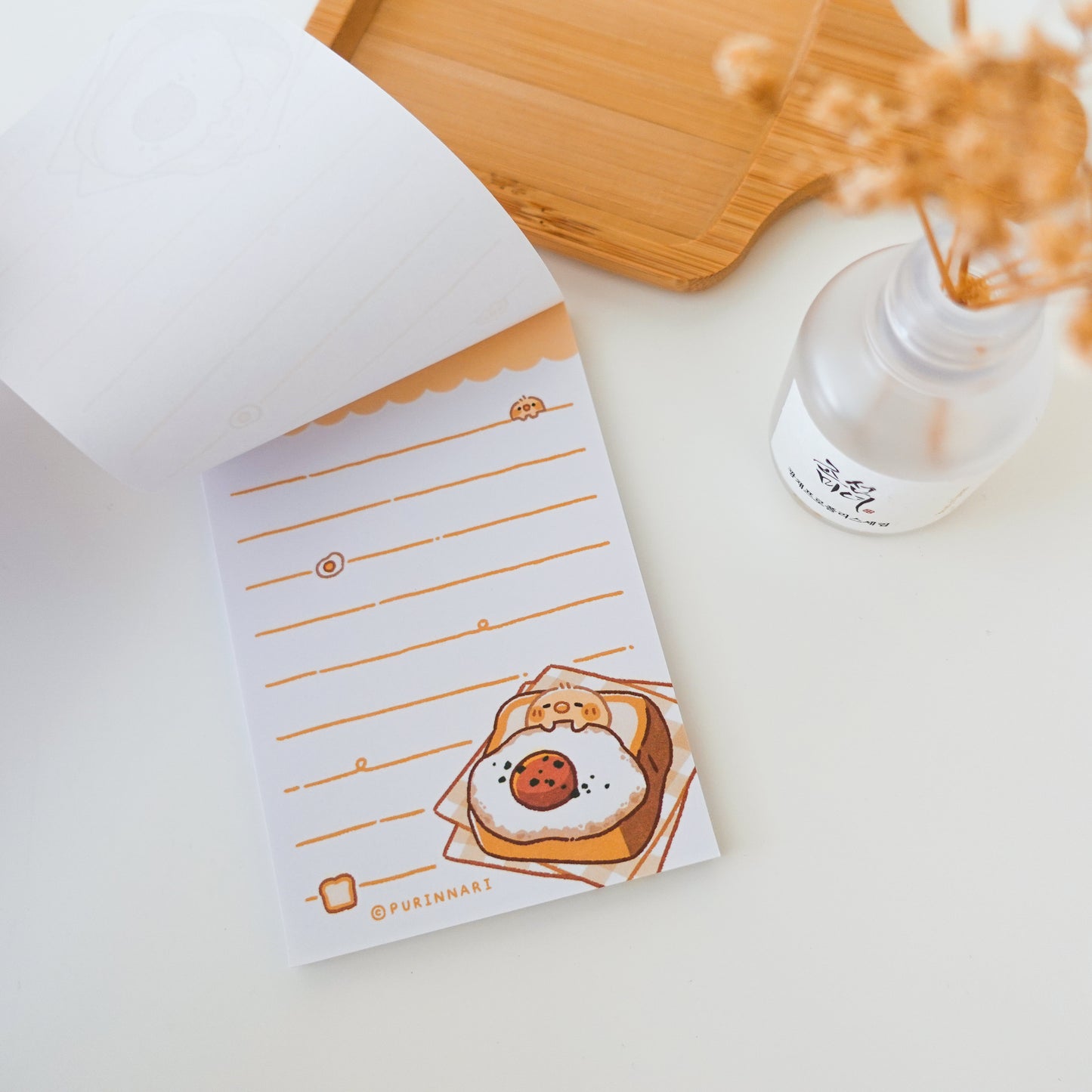 Hiyopipan Sticky Note and Memo Pad ⋮ Chick and Bread