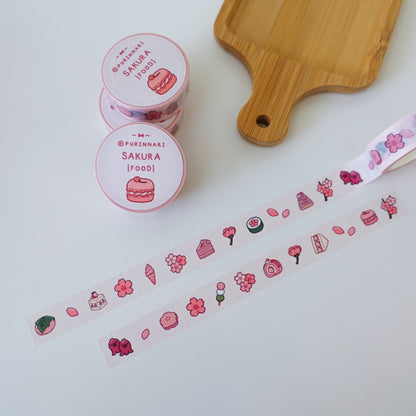 Spring Sakura Washi Masking Tape ⋮ Sakura Desserts / Sakura Drinks