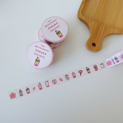 Spring Sakura Washi Masking Tape ⋮ Sakura Desserts / Sakura Drinks