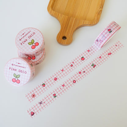 Small Things Deco Washi Masking Tape ⋮ Yellow Deco / Pink Deco