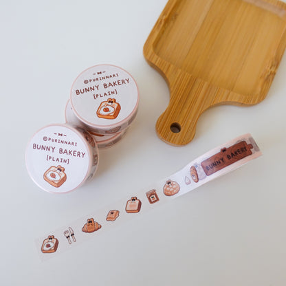 Bunny Bakery Washi Masking Tape ⋮ Plain Bread / Strawberry Bread / Chocolate Bread / Matcha Bread