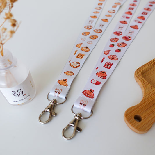 Bunny Bakery Lanyard ⋮ Original Bread / Strawberry Bread