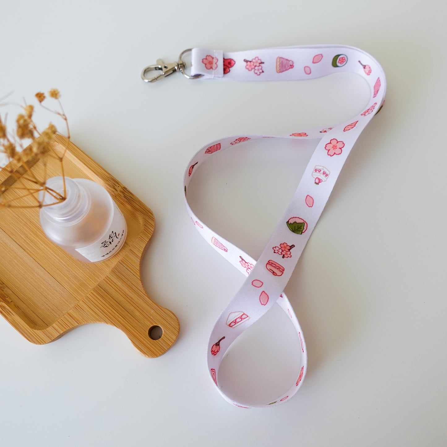 Spring Sakura Desserts Lanyard