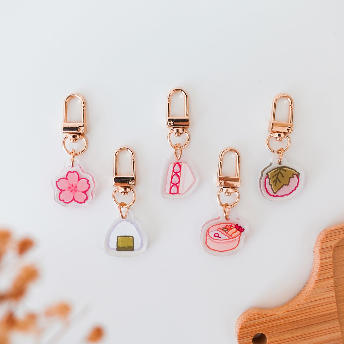 Hanami Picnic Acrylic Charm Keychains ⋮ Spring Sakura