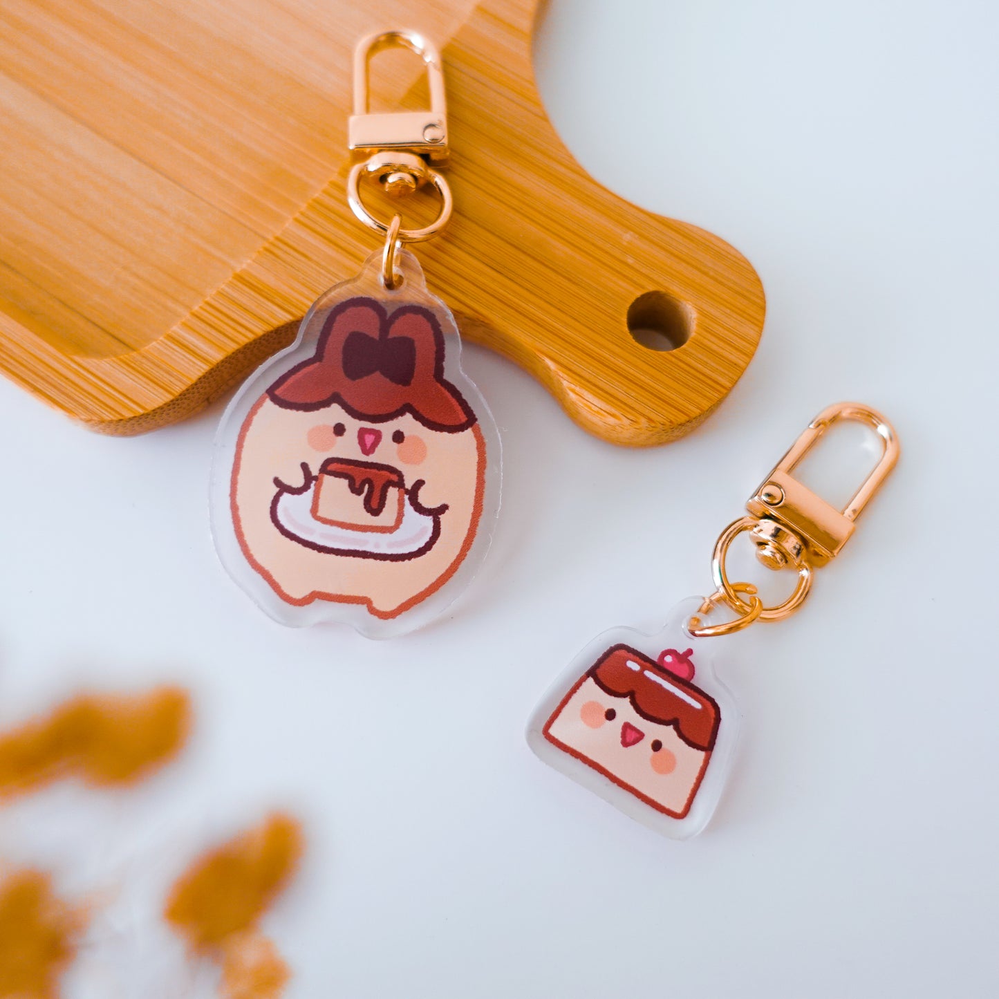 Puririn and Purin Acrylic Charm Keychain ⋮ Bunny made of purin