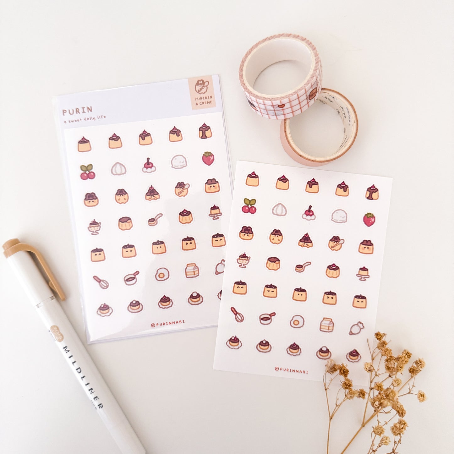 Purin Sticker Sheet ⋮ Puririn & Creme