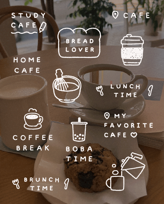 [ CAFE ] Animated Vlog / Digital Journaling Assets | Minimalistic & Aesthetic