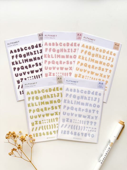 Alphabet Letter Sticker Sheet