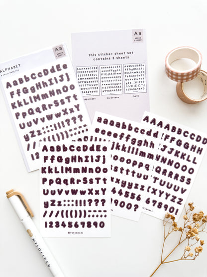 Alphabet Letter Sticker Sheet