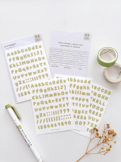 Alphabet Letter Sticker Sheet
