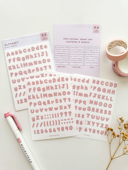 Alphabet Letter Sticker Sheet