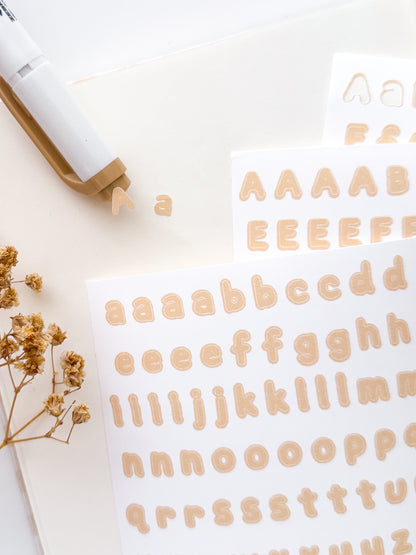 Alphabet Letter Sticker Sheet