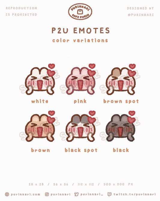 [ P2U ] Bunny Emote Bundle of 16 | Discord/Twitch/Youtube