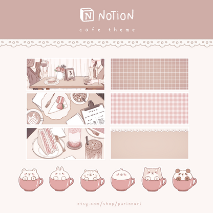 aesthetic cafe notion theme