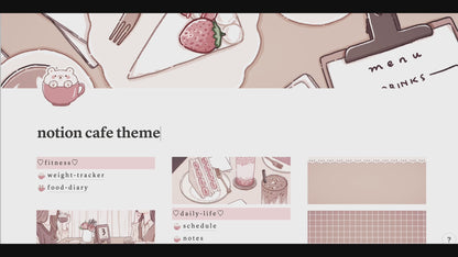 aesthetic cafe notion theme