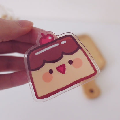 Purin Acrylic Binder Clip ⋮ Cute Pudding Flan