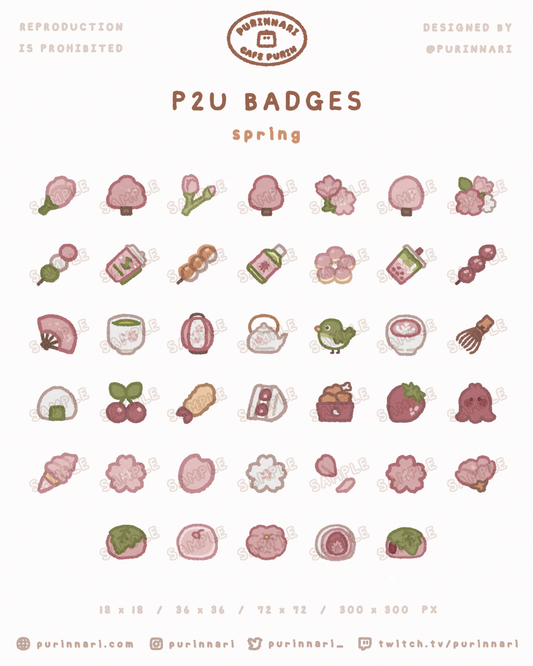 [ P2U ] Spring Badge Bundle of 40 | Discord/Twitch/Youtube